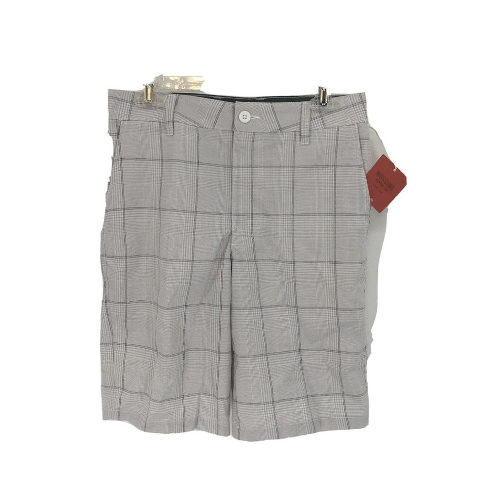 Mossimo Mens Grey White & Black Plaid Shorts
